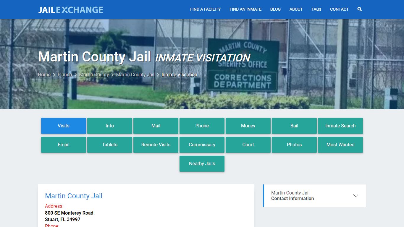 Inmate Visitation - Martin County Jail, FL - Jail Exchange